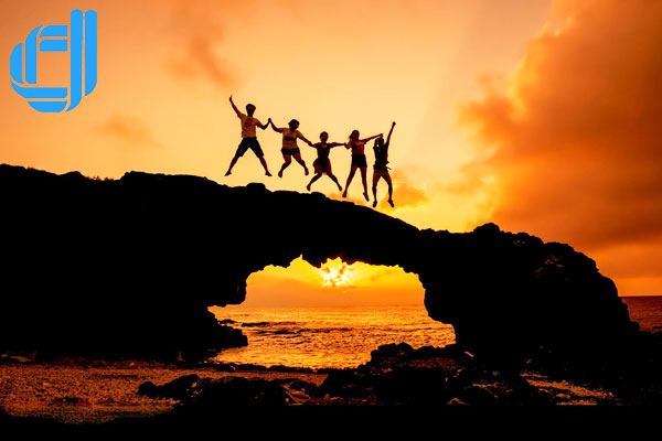 Check in trên cổng tò vò đảo lý sơn